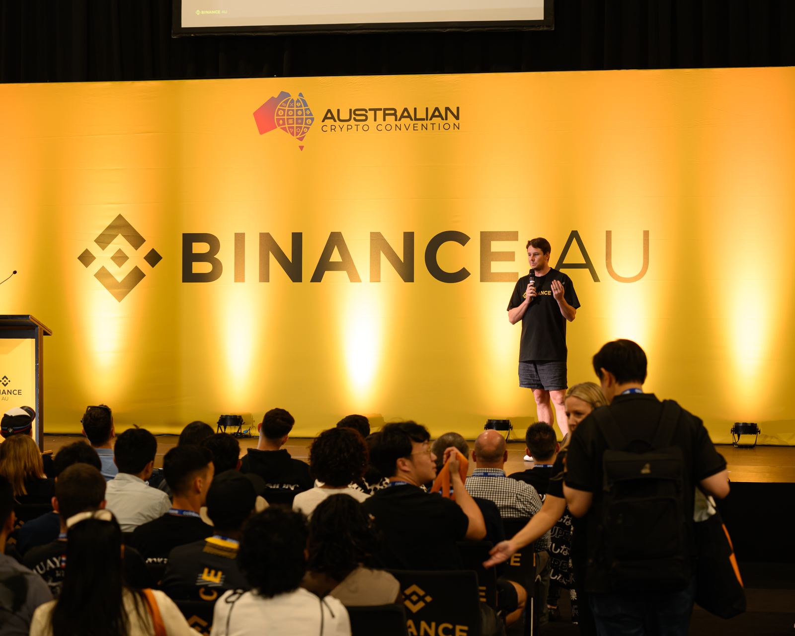 Speaker on the Binance AU stage at the Australian Crypto Convention