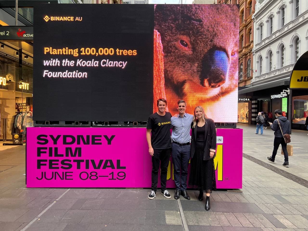Binance AU activation at Sydney Film Festival